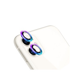 Nettech Apple iPhone 11 Uyumlu Damla Model 2in Kamera Cam Koruyucu (Gökkuşağı) NT-93319