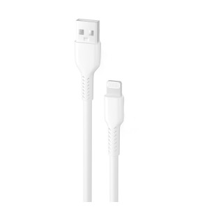 Teknonet TN-DC12 2.4A Plastik 100 Cm Lightning Şarj ve Data Kablosu (Beyaz) NT-92578