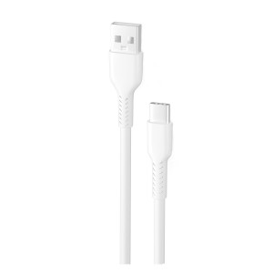 Teknonet TN-DC13 2.4A Plastik 100 Cm Type-C Şarj ve Data Kablosu (Beyaz) NT-92579