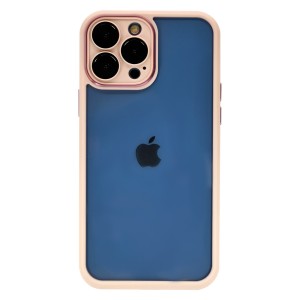 Nettech Apple iPhone 13 Pro Max Uyumlu Kamera Lens Koruyuculu Arka Koruma Kılıf (Pembe) NT-95581