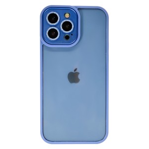 Nettech Apple iPhone 13 Pro Uyumlu Taşlı Metal Çerçeve Lens Koruyuculu Arka Koruma Kılıf (Füme) NT-95612