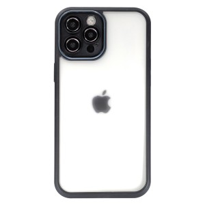 Nettech Apple iPhone 12 Pro Max Uyumlu Kamera Lens Koruyuculu Arka Koruma Kılıf (Siyah) NT-95588