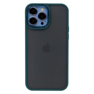 Nettech Apple iPhone 13 Pro Uyumlu Metal Focus Style Arka Koruma Kılıf (Yeşil) NT-95691