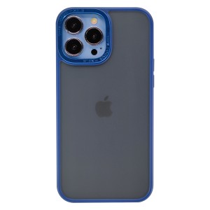 Nettech Apple iPhone 13 Pro Uyumlu Metal Focus Style Arka Koruma Kılıf (Lacivert) NT-95690