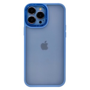 Nettech Apple iPhone 13 Pro Uyumlu Metal Focus Style Arka Koruma Kılıf (Turkuaz) NT-95694
