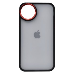 Nettech Apple iPhone 13 Uyumlu Master Silindir Seri Arka Koruma Kılıf (Siyah-Kırmızı) NT-95475
