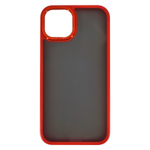 Nettech Apple iPhone 13 Mini Uyumlu Metal Focus Style Arka Koruma Kılıf (Kırmızı) NT-95673