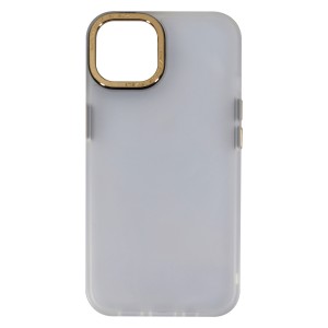 Nettech Apple iPhone 13 Mini Uyumlu Metal Focus Style Arka Koruma Kılıf (Gold) NT-95678