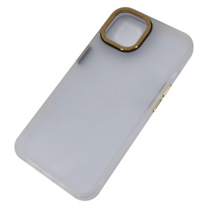 Nettech Apple iPhone 13 Mini Uyumlu Metal Focus Style Arka Koruma Kılıf (Gold) NT-95678