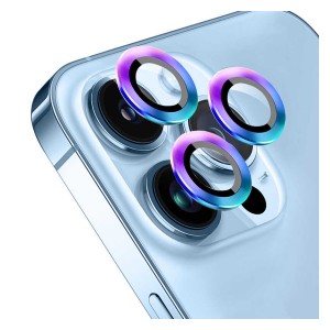 Nettech Apple iPhone 13 Pro Uyumlu Damla Model 3in Kamera Cam Koruyucu (Gökkuşağı) NT-95857