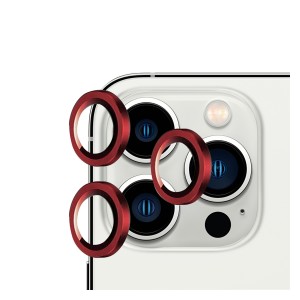 Nettech Apple iPhone 13 Pro Uyumlu Damla Model 3in Kamera Cam Koruyucu (Kırmızı) NT-95855