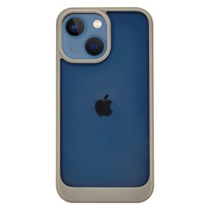 Nettech Apple iPhone 13 Mini Uyumlu Solid Frame Arka Koruma Kılıf (Krem) NT-95850