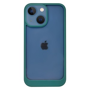 Nettech Apple iPhone 13 Uyumlu Solid Frame Arka Koruma Kılıf (Yeşil) NT-95827