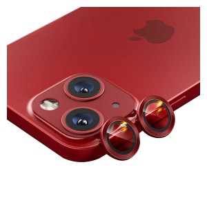 Nettech Apple iPhone 13 Uyumlu FosFor Seri Kamera Cam Koruyucu (Kırmızı) NT-95777