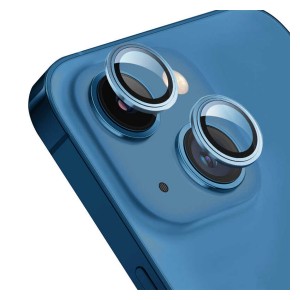 Nettech Apple iPhone 13 Uyumlu FosFor Seri Kamera Cam Koruyucu (Mavi) NT-95780