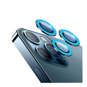 Nettech Apple iPhone 13 Pro Uyumlu FosFor Seri Kamera Cam Koruyucu (Mavi) NT-95785