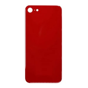 Teknonet Apple iPhone SE 2020 Uyumlu NT-92894 Geniş Kamera Camlı Batarya Kapağı (Kırmızı) NT-92894
