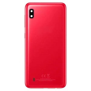 Teknonet Samsung Galaxy A10 Uyumlu NT-91013 Kamera Camlı Batarya Kapağı (Kırmızı) NT-91013