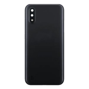 Teknonet Samsung Galaxy A01 Uyumlu NT-90952 Kamera Camlı Batarya Kapağı (Siyah) NT-90952