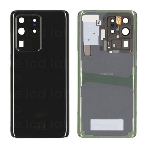 Teknonet Samsung Galaxy S20 Ultra Uyumlu NT-90242 Kamera Camlı Batarya Kapağı (Siyah) NT-90242