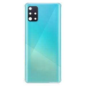 Teknonet Samsung Galaxy A51 Uyumlu NT-90239 Kamera Camlı Batarya Kapağı (Turkuaz) NT-90239