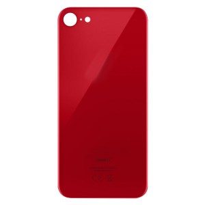 Teknonet Apple iPhone 8 Uyumlu NT-89768 Geniş Kamera Camlı Batarya Kapağı (Kırmızı) NT-89768