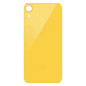 Teknonet Apple iPhone XR Uyumlu NT-84212 Geniş Kamera Camlı Batarya Kapağı (Sarı) NT-84212