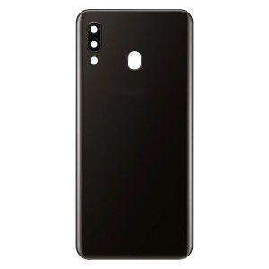 Teknonet Samsung Galaxy A20 Uyumlu NT-84207 Kamera Camlı Batarya Kapağı (Siyah) NT-84207