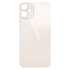 Teknonet Apple iPhone 12 Mini Uyumlu NT-83846 Geniş Kamera Camlı Batarya Kapağı (Beyaz) NT-83846