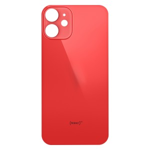 Teknonet Apple iPhone 12 Uyumlu NT-83842 Geniş Kamera Camlı Batarya Kapağı (Product Red) NT-83842
