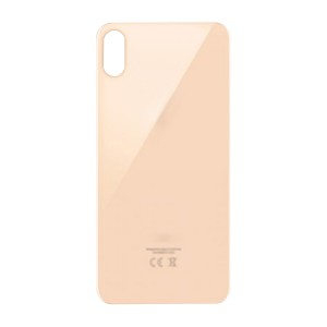 Teknonet Apple iPhone XS Max Uyumlu NT-80832 Geniş Kamera Camlı Batarya Kapağı (Gold) NT-80832