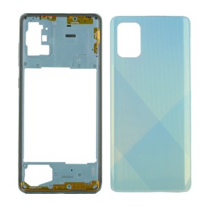 Teknonet Samsung Galaxy A71 Uyumlu VR-21219 Batarya Kapağı (Mavi-Turkuaz) VR-21220