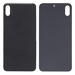 Teknonet Apple iPhone XS Uyumlu VR-20654 Geniş Kamera Camlı Batarya Kapağı (Siyah) VR-20654
