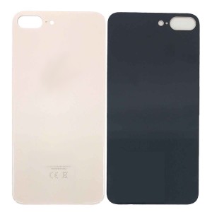 Teknonet Apple iPhone 8 Plus Uyumlu VR-19856 Geniş Kamera Camlı Batarya Kapağı (Gold) VR-19856