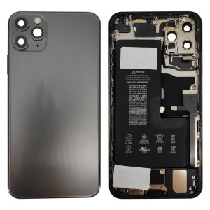 Teknonet Apple iPhone 11 Pro Max Uyumlu Batarya Kapaklı Dolu Kasa (Siyah) NT-94649