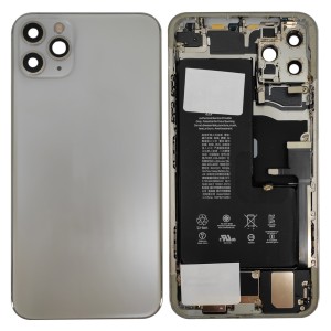 Teknonet Apple iPhone 11 Pro Max Uyumlu Batarya Kapaklı Dolu Kasa (Beyaz) NT-94648