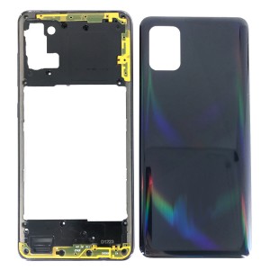 Teknonet Samsung Galaxy A31 Uyumlu Batarya Kapaklı Dolu Kasa (Siyah) NT-83875
