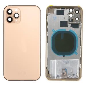Teknonet Apple iPhone 11 Pro Max Uyumlu Batarya Kapaklı Dolu Kasa (Gold) NT-81060