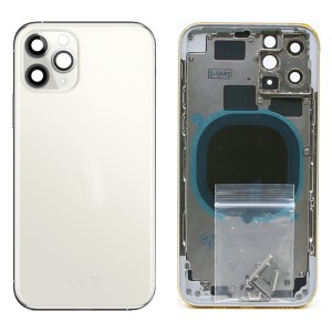 Teknonet Apple iPhone 11 Pro Uyumlu Batarya Kapaklı Boş Kasa (Beyaz) NT-81057