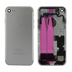 Teknonet Apple iPhone 7 Uyumlu Batarya Kapaklı Dolu Kasa (Gümüş) VR-18677