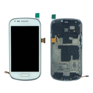 Teknonet Samsung Galaxy I8190 S3 Mini Uyumlu Org Lcd+Dokunmatik+Çıtalı (Beyaz) VR-2348