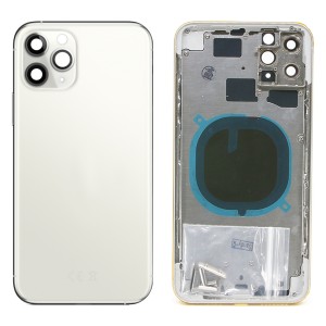 Teknonet Apple iPhone 11 Pro Max Uyumlu Batarya Kapaklı Dolu Kasa (Beyaz) VR-5923
