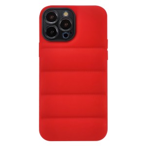 Nettech Apple iPhone 13 Pro Max Uyumlu Puffer Ceket Tip Arka Koruma Kılıf (Kırmızı) NT-93676