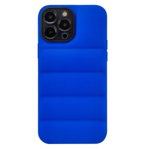 Nettech Apple iPhone 13 Pro Max Uyumlu Puffer Ceket Tip Arka Koruma Kılıf (Mavi) NT-93675