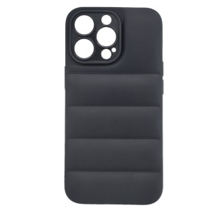 Nettech Apple iPhone 13 Pro Uyumlu Puffer Ceket Tip Arka Koruma Kılıf (Siyah) NT-93679