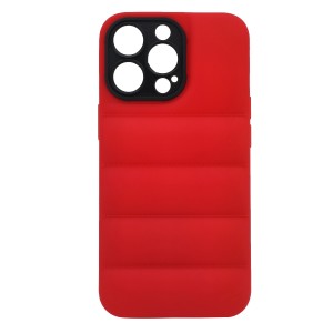 Nettech Apple iPhone 13 Pro Uyumlu Puffer Ceket Tip Arka Koruma Kılıf (Kırmızı) NT-93681