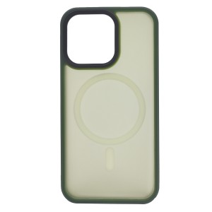 Nettech Apple iPhone 13 Pro Uyumlu Mat Renkli MagSafe Arka Koruma Kılıf (Yeşil) NT-96326
