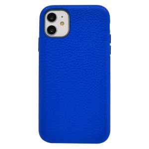 Nettech Apple iPhone 11 Uyumlu Suni Deri Arka Koruma Kılıf (Mavi) NT-96353