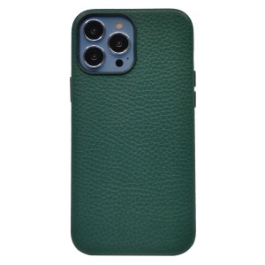 Nettech Apple iPhone 13 Pro Max Uyumlu Suni Deri Arka Koruma Kılıf (Yeşil) NT-96372