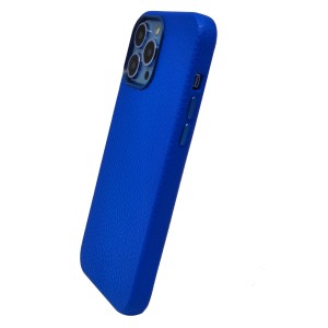 Nettech Apple iPhone 13 Pro Max Uyumlu NT-96373 Suni Deri Arka Koruma Kılıf (Mavi) NT-96373